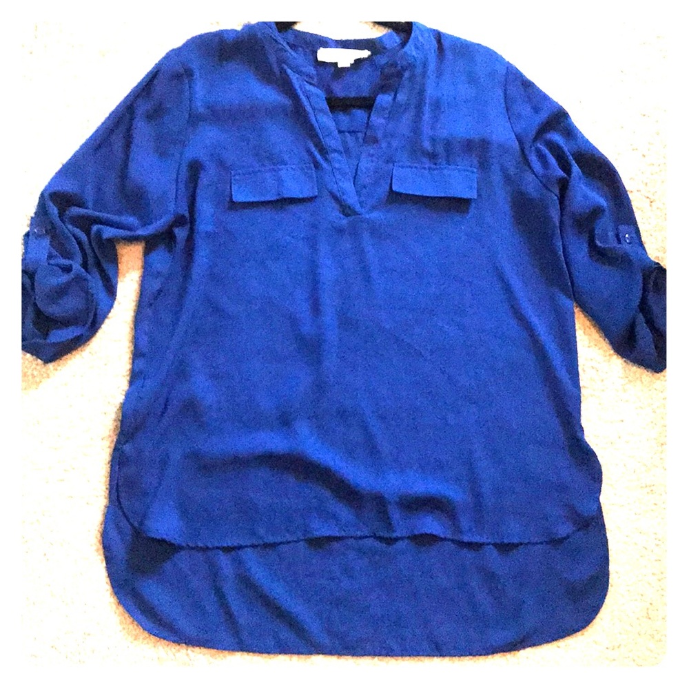 Blue fashion blouse